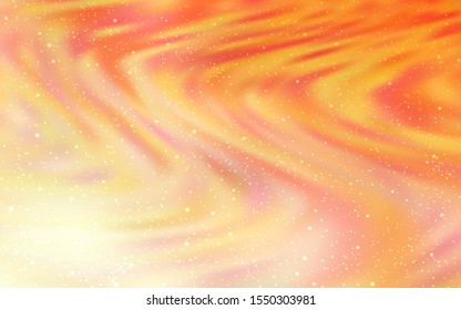 Light Orange vector background with galaxy stars. Modern abstract illustration with Big Dipper stars. Pattern for astronomy websites.