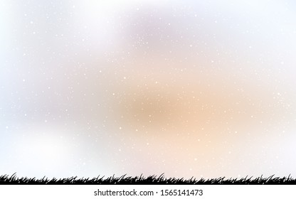 Light Orange vector background with galaxy stars. Blurred decorative design in simple style with galaxy stars. Pattern for astrology websites.