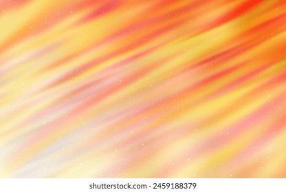 Light Orange vector background with galaxy stars. Space stars on blurred abstract background with gradient. Best design for your ad, poster, banner.