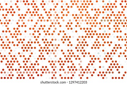 Light Orange vector background with hexagons. White background with colorful hexagons. Pattern for ads, leaflets.