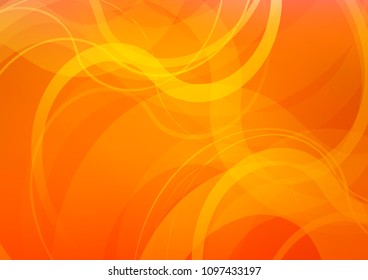 Light Orange vector background with lamp shapes. Glitter abstract illustration with wry lines. Marble style for your business design.
