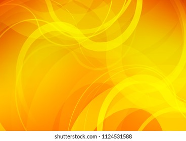 Light Orange vector background with lamp shapes. Blurred geometric sample with gradient bubbles.  Marble style for your business design.