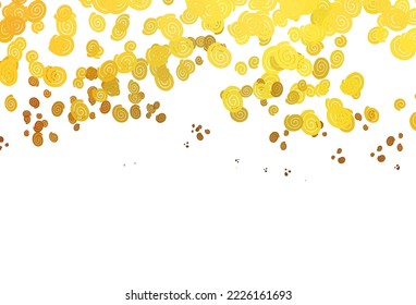 Light Orange vector background with lamp shapes. Colorful abstract illustration with gradient lines. Textured wave pattern for backgrounds.