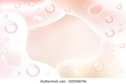 Light Orange vector background with lava shapes. Creative illustration in halftone memphis style with gradient. Textured wave pattern for backgrounds.