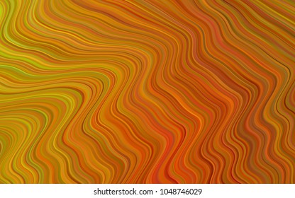 Light Orange vector background with lava shapes. Shining illustration, which consist of blurred lines, circles. The best blurred design for your business.