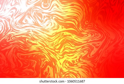 Light Orange vector background with lava shapes. Glitter abstract illustration with wry lines. A new texture for your  ad, booklets, leaflets.