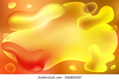 Light Orange vector background with lava shapes. A completely new color illustration in memphis style. The elegant pattern for brand book.