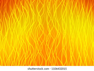 Light Orange vector background with lava shapes. Shining illustration, which consist of blurred lines, circles. A completely new template for your business design.