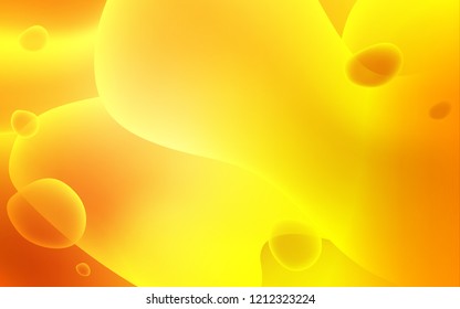 Light Orange vector background with lava shapes. A sample with blurred bubble shapes. Brand-new design for your ads, poster, banner.