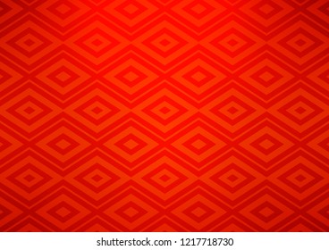 Light Orange vector background with lines, rhombuses. Colorful lines, squares on abstract background with gradient. Pattern for ads, posters, banners.