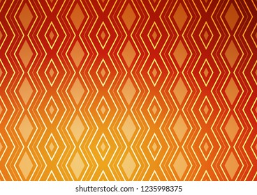 Light Orange vector background with lines, rhombuses. Colorful decorative design in simple style with lines, rhombuses. Backdrop for TV commercials.
