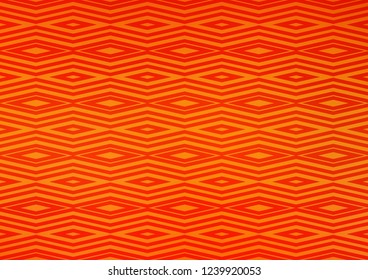 Light Orange vector background with lines, rhombuses. Glitter abstract illustration with colorful lines, rhombuses. Smart design for your business advert.