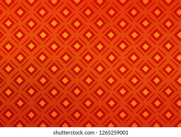 Light Orange vector background with lines, rhombuses. Colorful decorative design in simple style with lines, rhombuses. Best design for your ad, poster, banner.