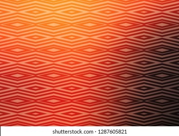 Light Orange vector background with lines, rhombuses. Modern geometric abstract illustration with lines, squares. Smart design for your business advert.