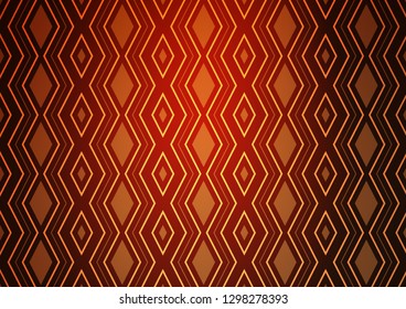 Light Orange vector background with lines, rhombuses. Shining colorful illustration with lines, rectangles. Pattern for business booklets, leaflets.