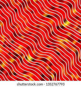 Light Orange vector background with lines. Colorful illustration in abstract style with bent lines. Pattern for busines booklets, leaflets