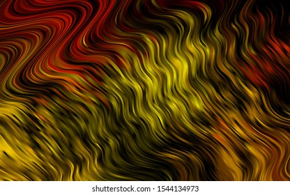 Light Orange vector background with liquid shapes. Shining illustration, which consist of blurred lines, circles. Pattern for your business design.