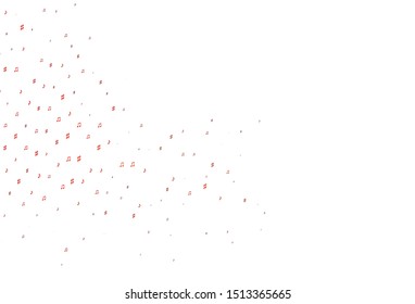Light Orange vector background with music symbols. Isolated colorful music keys on abstract background. Pattern for festival leaflets.