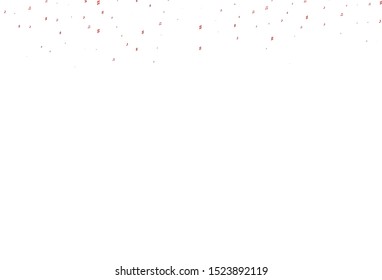 Light Orange vector background with music symbols. Shining illustration of colorful gradient music notes. Pattern for websites of musitians.