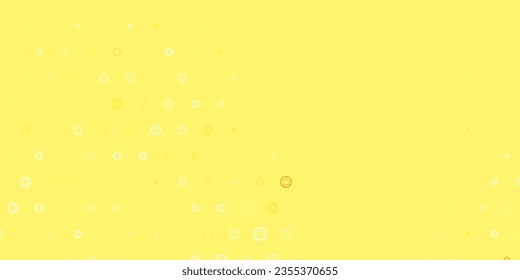 Light Orange vector background with occult symbols. Abstract illustration with gothic gradient shapes. Simple design for occult depiction.