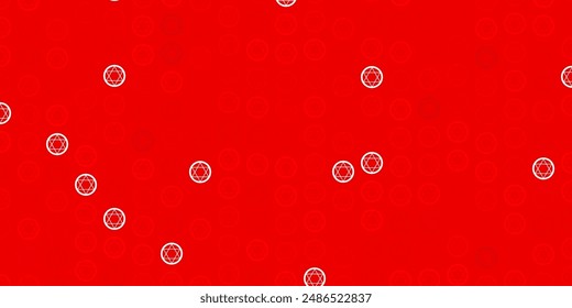 Light Orange vector background with occult symbols. Colorful mystic symbols with a gradient in ancient style. Simple base for your occult design.