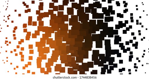 Fondo vectorial de color naranja claro en estilo poligonal. Ilustración con un conjunto de rectángulos de gradiente. Patrón de folletos y volantes para empresas