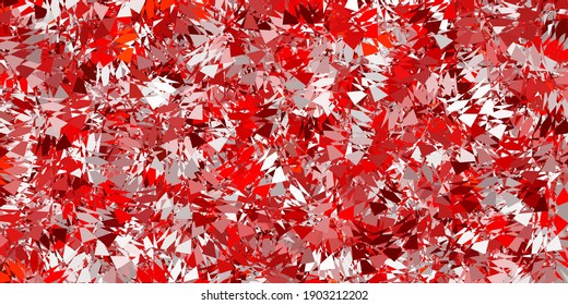 Fondo vectorial naranja claro con formas poligonales. Magnífica ilustración abstracta con formas triangulares, formas. Una adición fácil a sus comerciales.