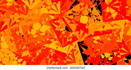 Light Orange vector background with polygonal forms. Smart abstract illustration with triangle forms in modern style. Template for commercials.