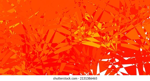 Light Orange vector background with polygonal forms. Simple design in abstract style with triangles, lines. Landing pages material.
