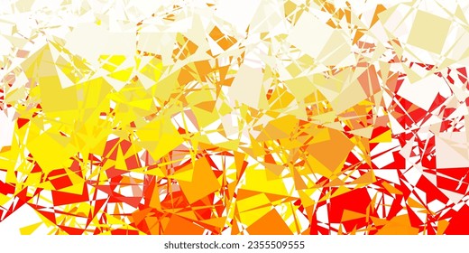 Fondo vectorial de color naranja claro con formas poligonales. Formas triangulares con gradiente colorido en estilo abstracto. Una adición fácil a sus comerciales.