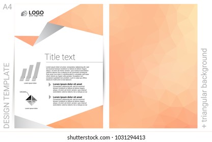 Light Orange vector  background for presentations. Beautiful colored sample in A4 size. Pattern for ads, leaflets, labels of your business.