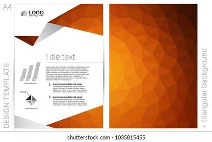 Light Orange vector  background for presentations. Booklet with textbox on colorful abstract background. Beautiful design for cover of notepads.