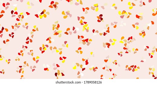 Light orange vector background with random forms. Modern abstract illustration with gradient random forms. Background for cell phones.