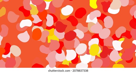 Light orange vector background with random forms. Illustration with colorful shapes in abstract style. Background for cell phones.