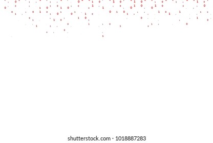 Light Orange vector background with signs of numerals. Shining colorful illustration with isolated Digit signs. The pattern can be used for ad, booklets, leaflets of education.