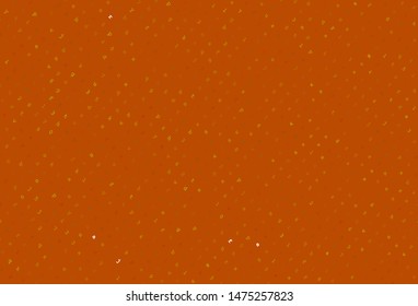 Light Orange vector background with signs of alphabet. Shining colorful illustration with isolated letters. Best design for a college poster, banner.