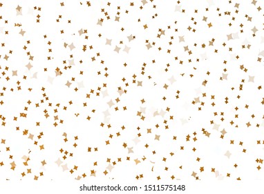 Light Orange vector background with small and big stars. Shining colored illustration with stars. Pattern for futuristic ad, booklets.