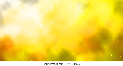 Light Orange vector background with small and big stars. Blur decorative design in simple style with stars. Theme for cell phones.
