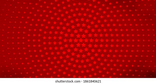 Light Orange vector background with small and big stars. Blur decorative design in simple style with stars. Pattern for new year ad, booklets.