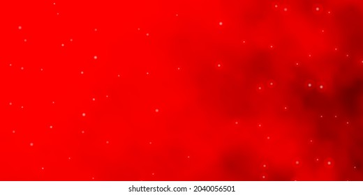 Light Orange vector background with small and big stars. Blur decorative design in simple style with stars. Pattern for websites, landing pages.