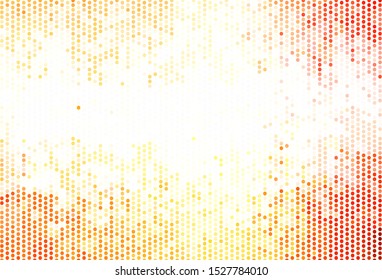 Light Orange vector background with spots. Illustration with set of shining colorful abstract circles. Pattern for beautiful websites.