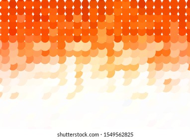 Light Orange vector background with spots. Modern abstract illustration with colorful water drops. Pattern for futuristic ad, booklets.