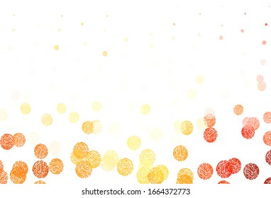 Light Orange vector background with spots. Blurred decorative design in abstract style with bubbles. Design for your business advert.