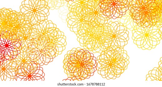 Light Orange vector background with spots. Illustration with set of shining colorful abstract spheres. New template for a brand book.