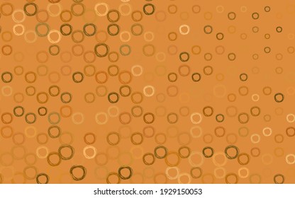Light Orange vector background with spots. Beautiful colored illustration with blurred circles in nature style. Pattern for ads, leaflets.