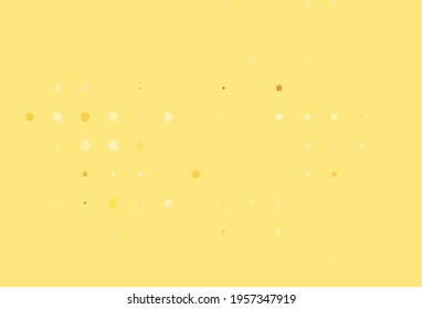 Light Orange vector background with spots. Beautiful colored illustration with blurred circles in nature style. Pattern for ads, leaflets.