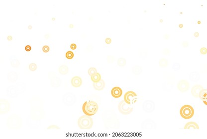 Light Orange vector background with spots. Abstract illustration with colored bubbles in nature style. Pattern for beautiful websites.