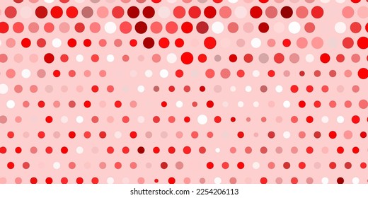 Fondo vectorial de color naranja claro con puntos. Resumen de discos coloridos sobre un fondo de degradado simple. Patrón para papeles pintados, cortinas.