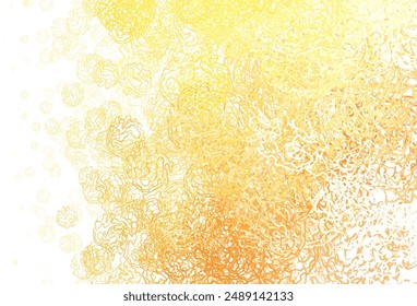 Light Orange vector background with spots, lines. Circles, lines with colorful gradient on abstract background. Pattern for ads, leaflets.
