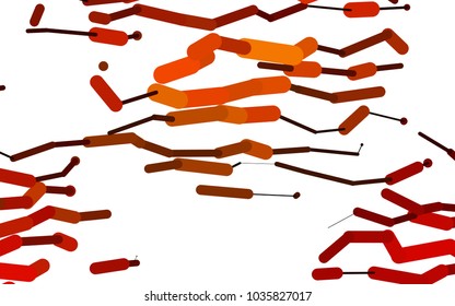 Light Orange vector background with straight lines. Glitter abstract illustration with colored sticks. The pattern can be used as ads, poster, banner for medicine.